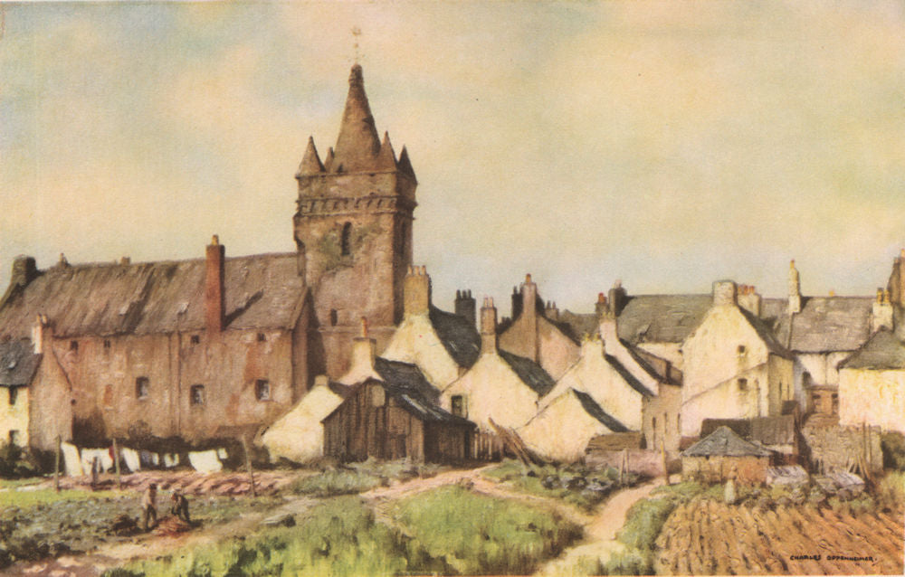 KIRKCUDBRIGHT. White Gables. Scotland. By Charles Oppenheimer 1952 old print
